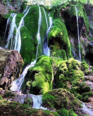 آبشار تمام خزه ای بولا در مازندران