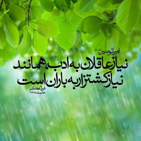 حدیث عاقل نیاز به ادب