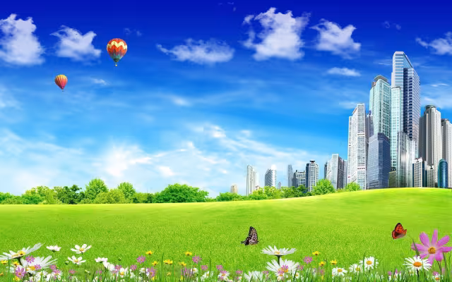 تصویر شهر برای والپیپر و پس‌زمینه در موضوع معماری