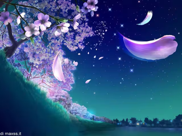 تصویر شکوفه گیلاس برای والپیپر و پس‌زمینه در موضوع علم و طبیعت