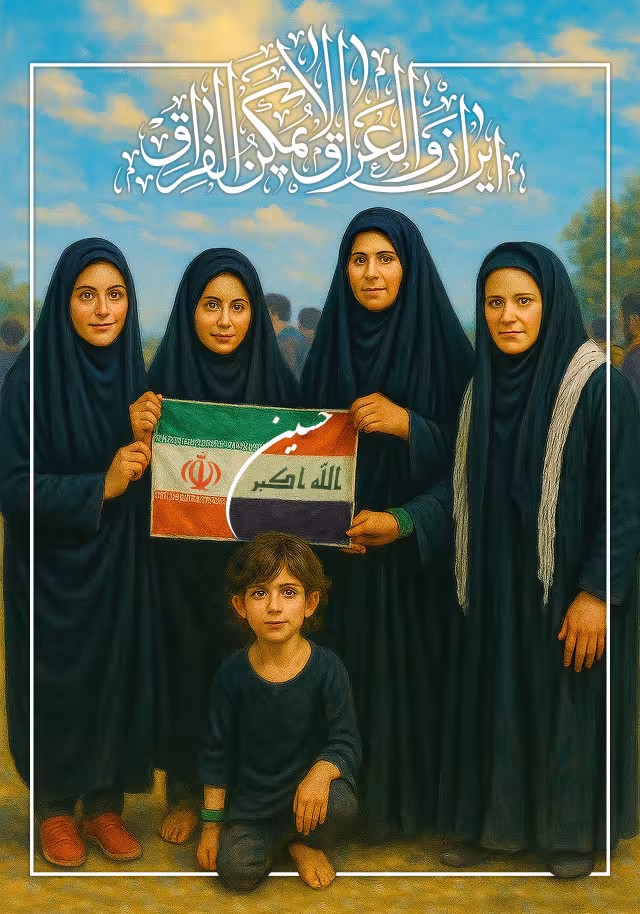 ایران و العراق لایمکن الفراق | تصویر باکیفیت برای طراحی؛ طرح منتخب
