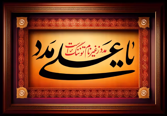 مدد ز غیر نام تو ننگ است یا علی مدد | تصویر باکیفیت برای طراحی