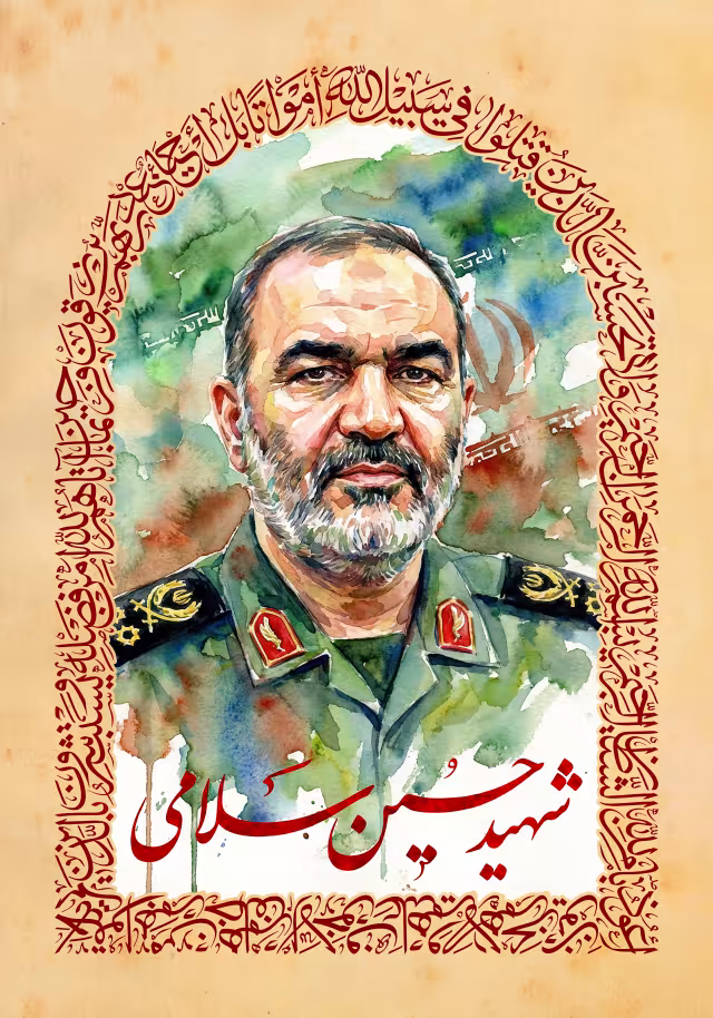 سردار شهید حسین سلامی | طرح گرافیکی مناسبتی