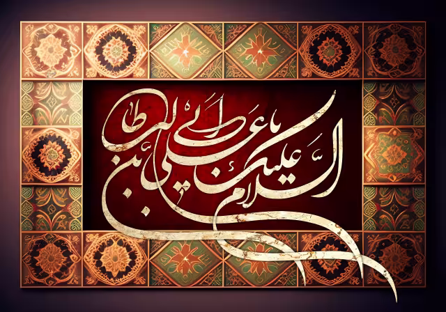 السلام علیک یا علی بن ابی طالب | تصویر باکیفیت برای طراحی