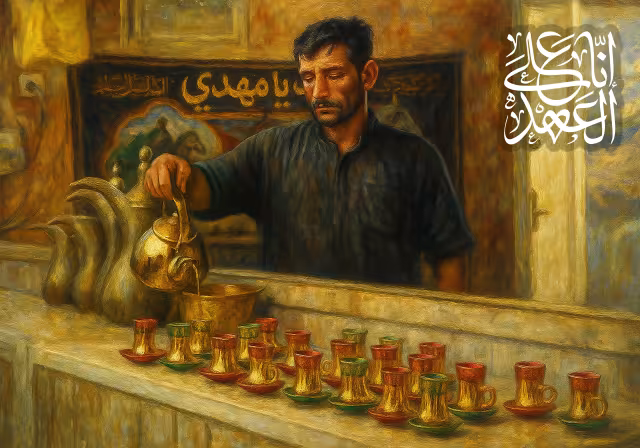 اربعین حسینی - انا علی العهد | پوستر مذهبی باکیفیت