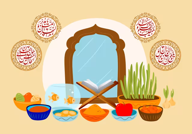 عید نوروز - دعای تحویل سال | پوستر و تصویر مناسبتی باکیفیت