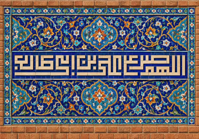 اللهم صل علی علی بن ابی طالب | تصویر باکیفیت برای طراحی