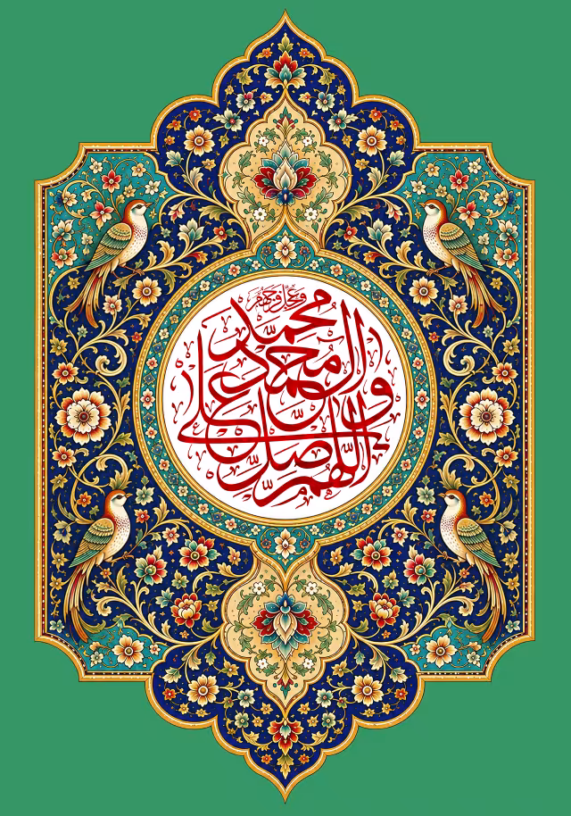 ذکر صلوات | تصویر باکیفیت برای طراحی