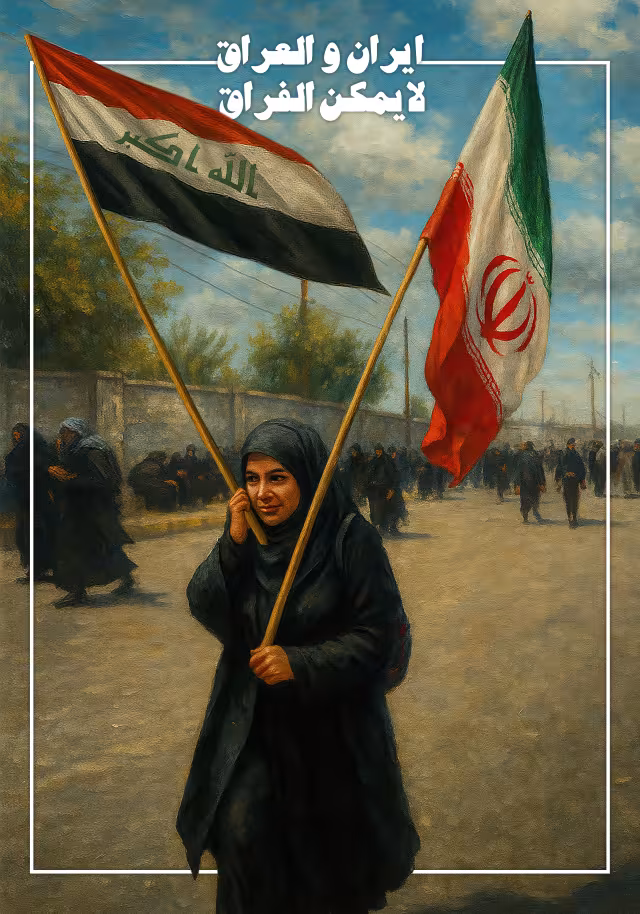 ایران و العراق لایمکن الفراق | تصویر باکیفیت برای طراحی