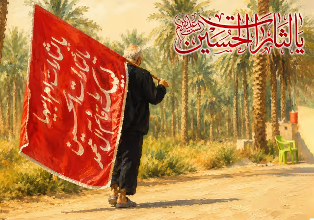 یا لثارات الحسین - راهپیمایی اربعین | پوستر مناسب مناسبت‌های مذهبی