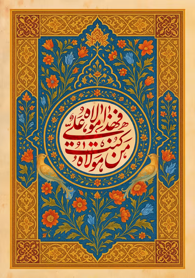 من کنت مولاه فهذا علی مولاه - عید غدیر | پوستر و تصویر مناسبتی باکیفیت