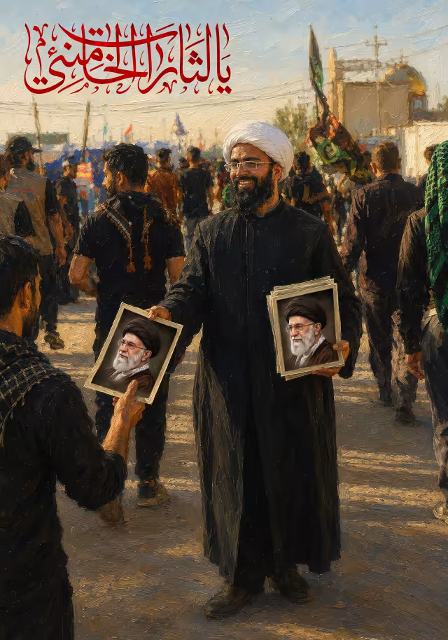 یا لثارات الخامنئی - راهپیمایی اربعین | طرح گرافیکی مناسبتی