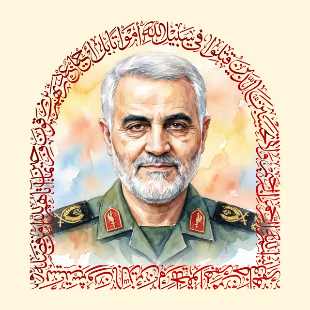 شهید حاج قاسم سلیمانی | پوستر مذهبی باکیفیت