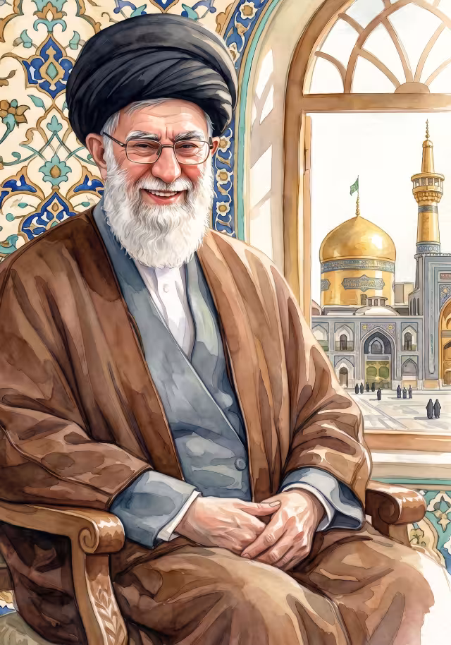 شهید امام سید علی خامنه ای - ولادت امام رضا (ع) | پوستر و تصویر مناسبتی باکیفیت
