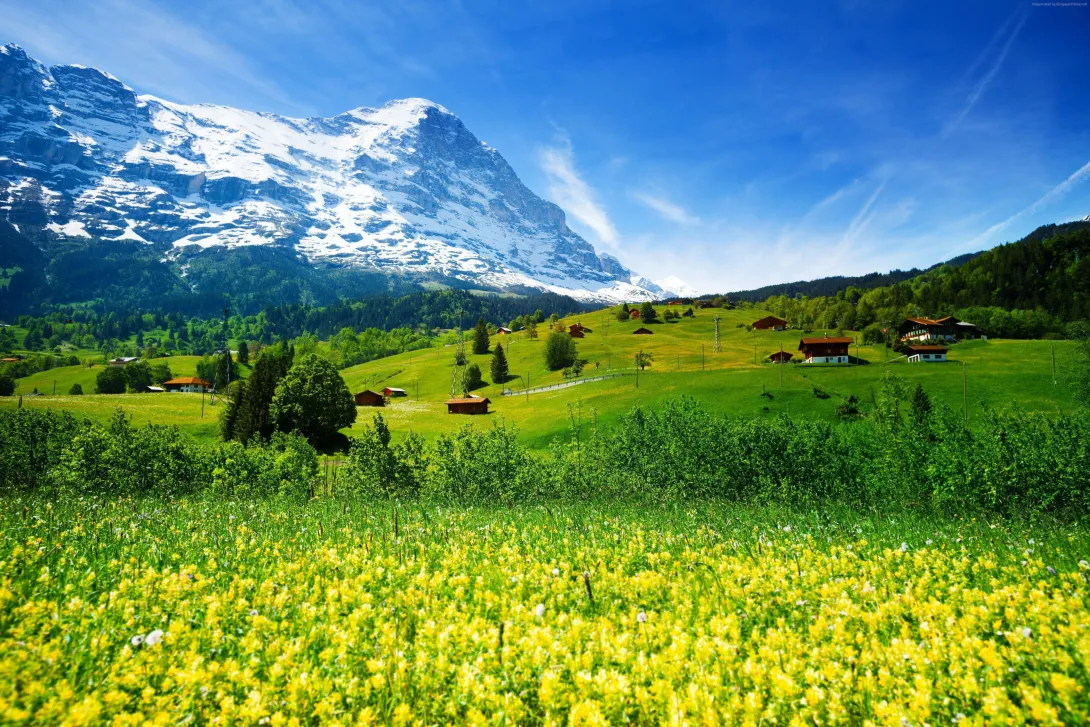 تصویر منظره سوئیس برای والپیپر و پس‌زمینه در موضوع علم و طبیعت