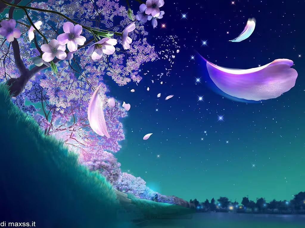 تصویر شکوفه گیلاس برای والپیپر و پس‌زمینه در موضوع علم و طبیعت