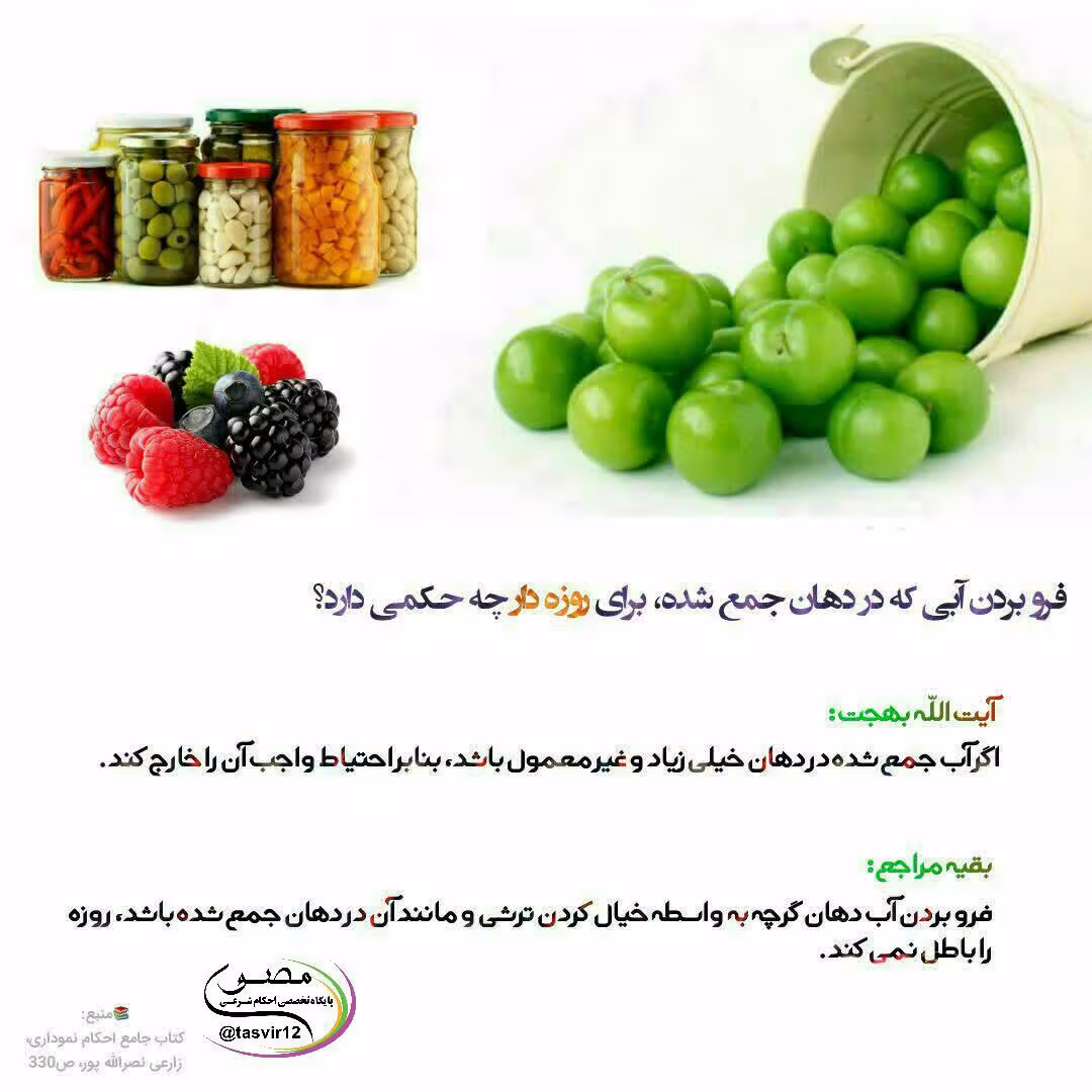 احکام فرو بردن آب دهان برای روزه دار