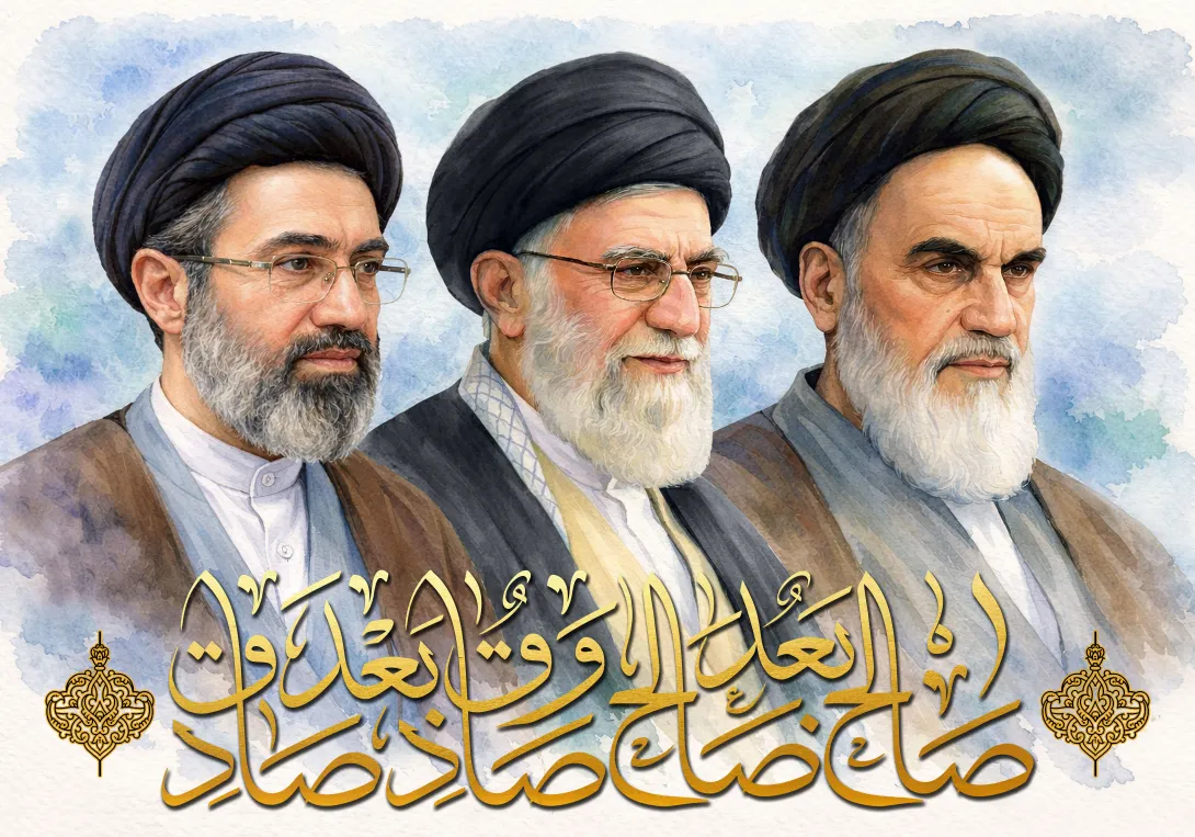سه امام امت - صالح بعد صالح و صادق بعد صادق | تصویر باکیفیت برای طراحی