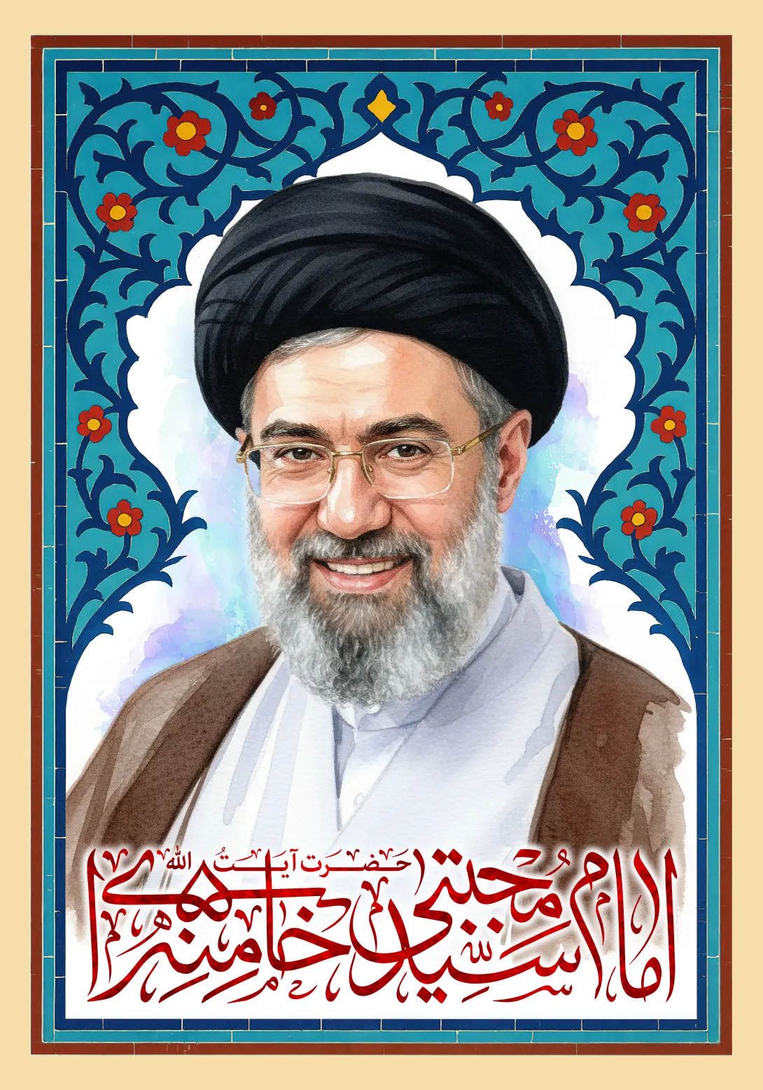 امام سید مجتبی خامنه ای | طرح مناسب چاپ و انتشار